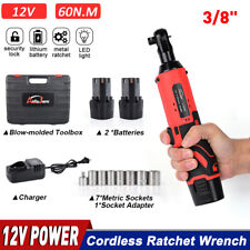38 Electric Cordless Ratchet Right Angle Wrench Impact Power Tool Battery