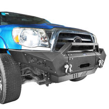 Full Width Offroad Front Steel Bumper W Winch Plate Fit Toyota Tacoma 2005-2011