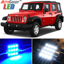 8 X Premium Blue Led Lights Interior Package For Jeep Wrangler 2007-2019 Tool