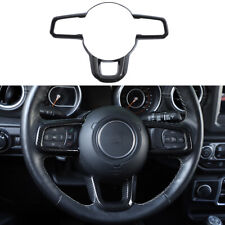 Carbon Fiber Steering Wheel Cover Trim Bezel For Jeep Wrangler Jl 2018jt 2020