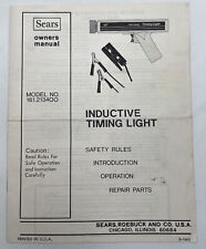 Sears Craftsman Inductive Timing Light Owners Manual 161.213400 Vintage Original