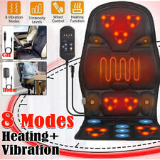 Full Body Massager Seat Cushion 8 Mode Back Heated Chair Car Pad Mat Home Office