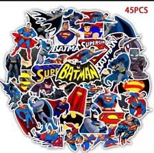 Batman Superman Mix Sticker 45 Pack Stickers Decals Great For Laptop Skaters
