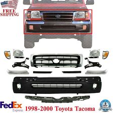 Front Bumper Cover Kit Grille Chrome With Lights For 1998-2000 Toyota Tacoma