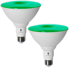 2 Pack Bluex Led Par38 Flood Green Light Bulb - 18w 120watt Equivalent - Dimma
