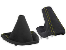 For Bmw E90 Gear Shift Boot Handbrake Gaiter Cover Alcantara Stitch Yellow