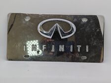 Infiniti 3d Logo Chrome Metal License Plate Oem Nissan Genuine Official Licensed