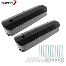 Black Tall Aluminum Valve Covers Big Block For Chevy 396 427 454