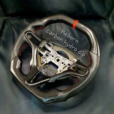 Honda Civic Fd2fn2 Top Bottom Flat Steering Wheel With Carbon Fiber Hydro Dip