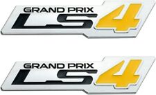 Pair Ls4 Grand Prix Fender Emblem Badge For Zr1 Silverado Black Yellow Fast Ship