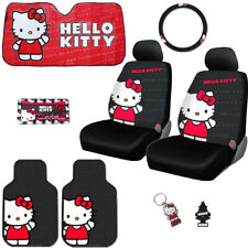 For Vw 8pc Hello Kitty Car Truck Seat Steering Covers Mats Accessories Set