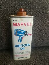 Vintage Marvel Air-tool Oil Handy Oiler Advertising Tin Can 4 Oz. 50 Full.