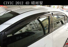 For Honda Civic Fb 2006 4door Real Carbon Fiber Rain Eyelid Wind Deflector