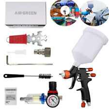 1.3mm Nozzle Hvlp Air Paint Spray Gun Kit Gravity Feed Car Primer 600cc