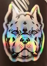 American Bully Dog Holograph Sticker Car Decal Window Laptop Fits Yeti 4