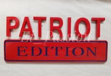 Patriot Edition Red Blue Fit All Trucks Logo Custom Emblem Quality Funny Bumper