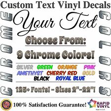 Chrome Custom Vinyl Lettering Text Decal For Home Garage Car Truck Boat Trailer