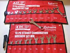 Special 2 Stubby Short Combination Wrench Sets Sae Metric Extreme Torque