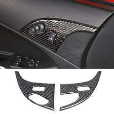 Carbon Fiber Interior Door Lock Panel Trim Sticker For Corvette C6 2005-2013