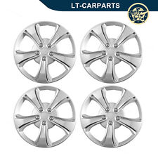 Set Of 4 Full Hub Caps Universal Model 17 Car Wheel Full Rim Wheel Cover Silver