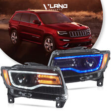 Vland Full Led Headlights Black For 2011-2013 Jeep Grand Cherokee Wanimation