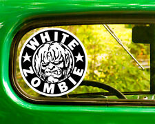 2 White Zombie Band Decals Stickers Bogo For Car Bumper Laptop Window