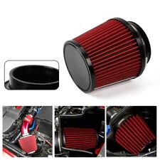 Red 4inch100mm High Flow Inlet Cold Air Intake Cone Replacement Dry Air Filter