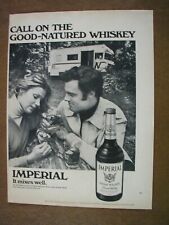 1973 Imperial Blended Whiskey Camping Winnebego Bar Decor Vintage Print Ad L062