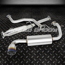 Stainless Cat Back Exhaust 4.5 Burnt Tip Muffler For 88-91 Civic Hatchback Si