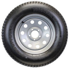 Trailer Tire On Rim St20575d15 15 In. Load C 5 Lug Silver Modular Wheel