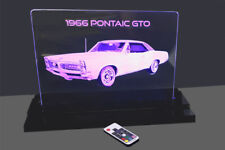 1966 Pontiac Gto Laser Etched Led Edge Lit Sign
