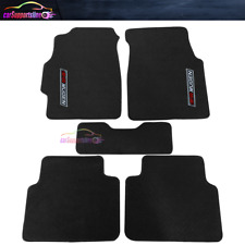 Fit 94-01 Acura Integra Black Nylon Non-slip Floor Mats Carpet 5pcs Set W Mugen