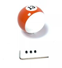 Pool Ball Gear Shift Knob Stripes Orange Number 13