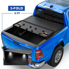 5ft 3-fold Hard Solid Tonneau Cover For 2019-2023 Ford Ranger Truck 5 Bed New