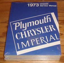 1973 Plymouth Chrysler Imperial Chassis Service Shop Manual Vol 1 2 Set 73