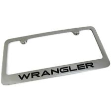 Jeep Wrangler License Plate Frame Number Tag Rotary Engraved Chrome Plated Brass