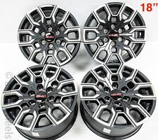 4 2024 Gmc Canyon Oem Charcoal Machined Face 18 Wheels Rims 2023-2024 Only