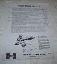 Hurst Trans Mount Info- Cad-lasalle- Packard- 51-56 Olds- 55-57 Chevy -50 Olds