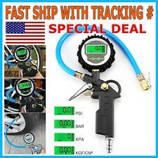 Digital Tire Inflator With Pressure Gauge 250 Psi Air Chuck For Truckcarbike