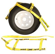 Yellow Tow Dolly Straps Demco Kar Kaddy 2 Wide With Loops Tie Down Car Hauler