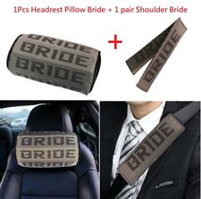3pcs Bride Gradation Fabric Neck Headrest Pillow Shoulder Pads Seat Belt Cover