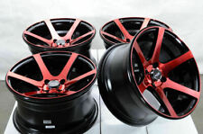 15x8 4x100 Red Wheels Fits Honda Civic Fit Insight Mini Cooper Jetta 4 Lug Rims