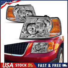 For 03-06 Ford Expedition Chrome Replacement Lamp Housing Amber Corner Headlight