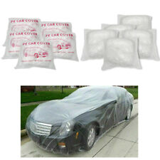 10 Pack Clear Plastic Temporary Universal Disposable Car Cover Rain Dust Garage