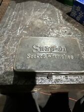 Vintage Snap On Socket Wrenches Metal Tool Box With Tools Not Complete.