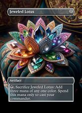 Jeweled Lotus - High Quality Custom Altered Art Card