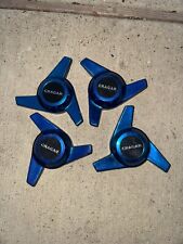 Cragar Swept Wing Spinners. Candy Blue Lot Of 4