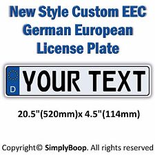 Germany European Eec Aluminum License Plate Custom Personalized With Your Name