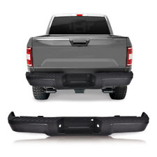 Black - Complete Rear Steel Bumper Assembly Fit For 2009-2014 Ford F150 Truck