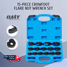 Crowfoot Flare Nut Wrench Set Metric For 8 To 24 Mm Nuts 38 And 12